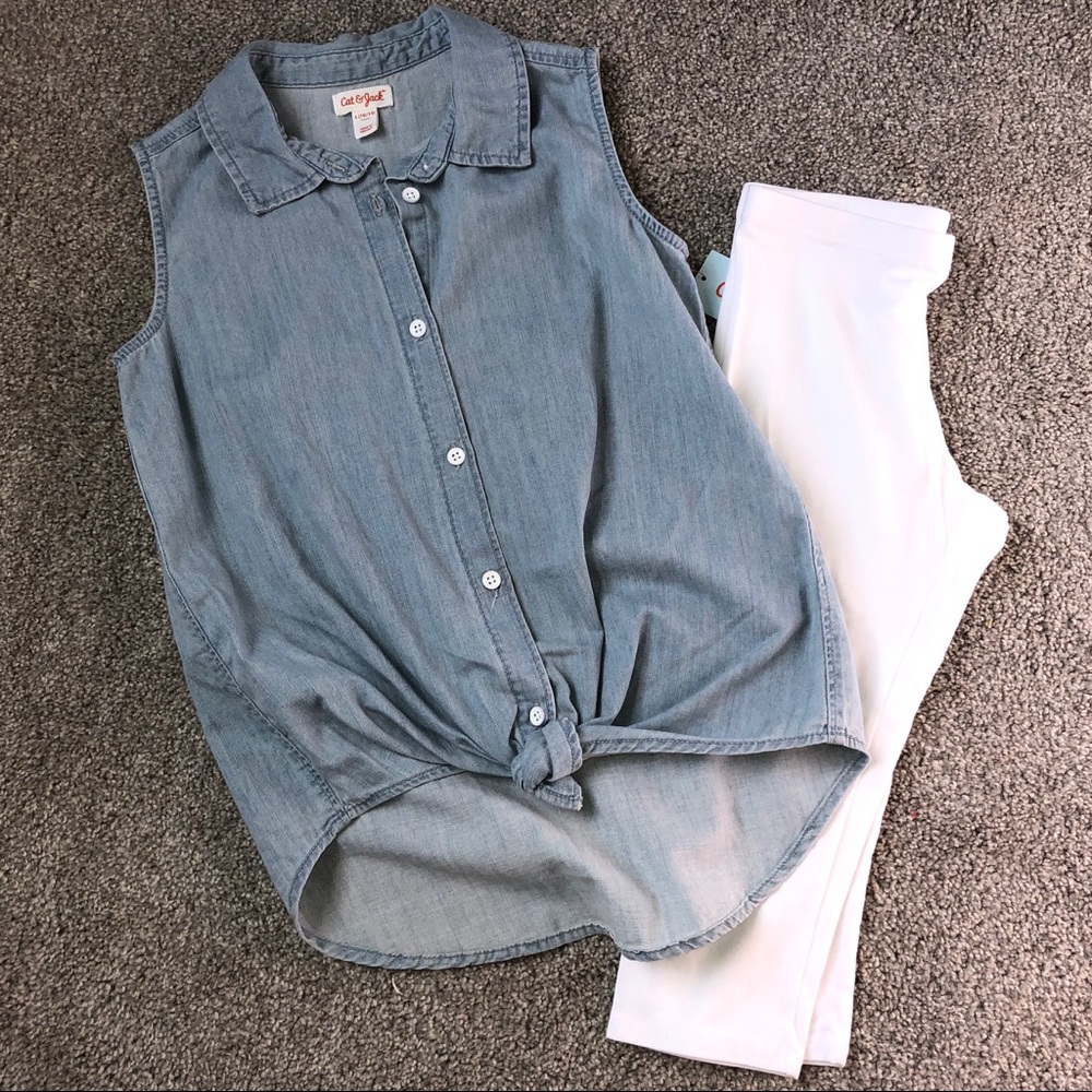 3 PACK Girl’s White Capri Leggings